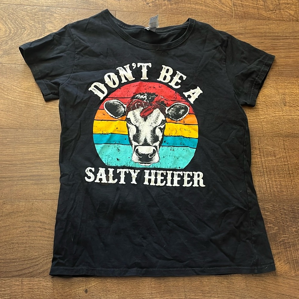 "salty heifer" tee